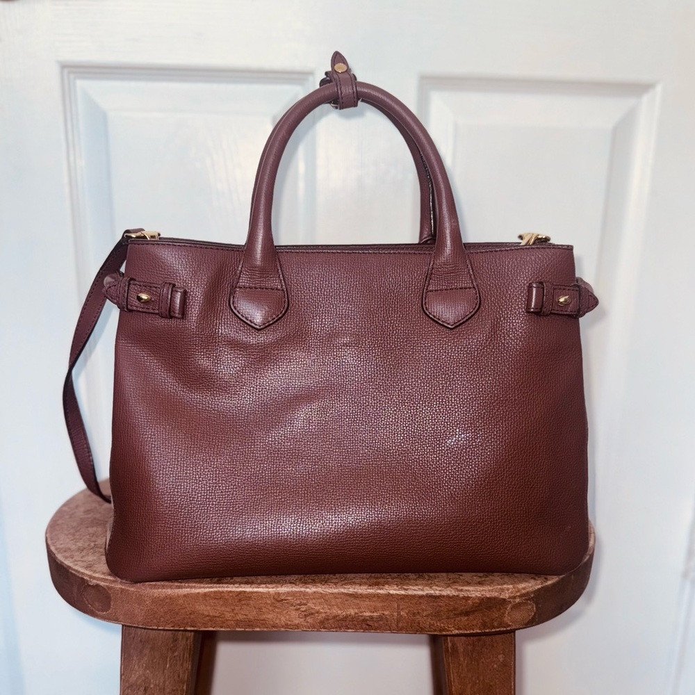 Burberry large Banner Tote in mahogany. Amazing condition ✨ Authentic - Picture 6 of 14